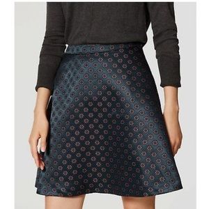Ann Taylor LOFT Shimmer Floral Jacquard Skirt